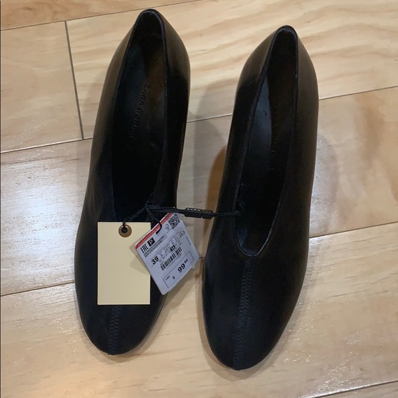 Zara leather V vamp seam block heel - Picture 4 of 6